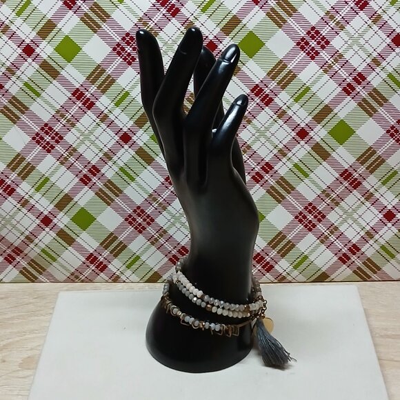 Hand Crafted Multi Strand Stretchy Beaded Tassel Bracelet Fashion Jewelry #42 - Picture 6 of 9